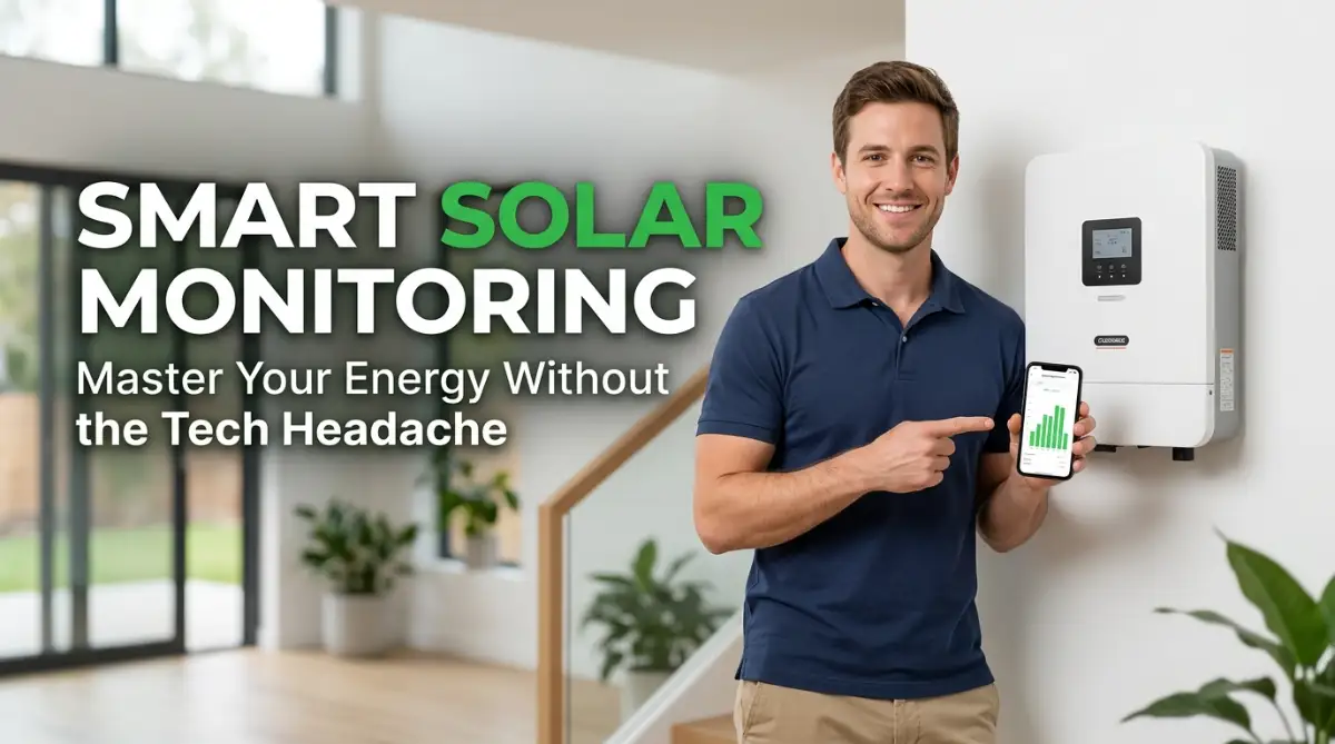 A professional guide showing how to monitor home solar system performance easily.